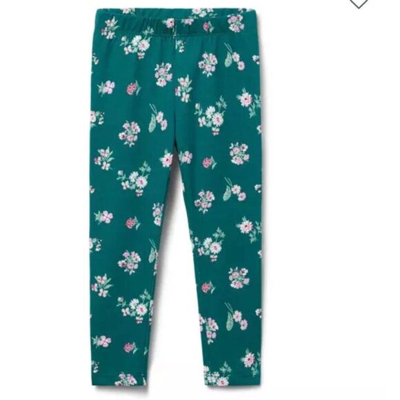 Janie and Jack 100048351 The Everyday Legging - emerald eyes floral NWT 12-18 m - Picture 1 of 6